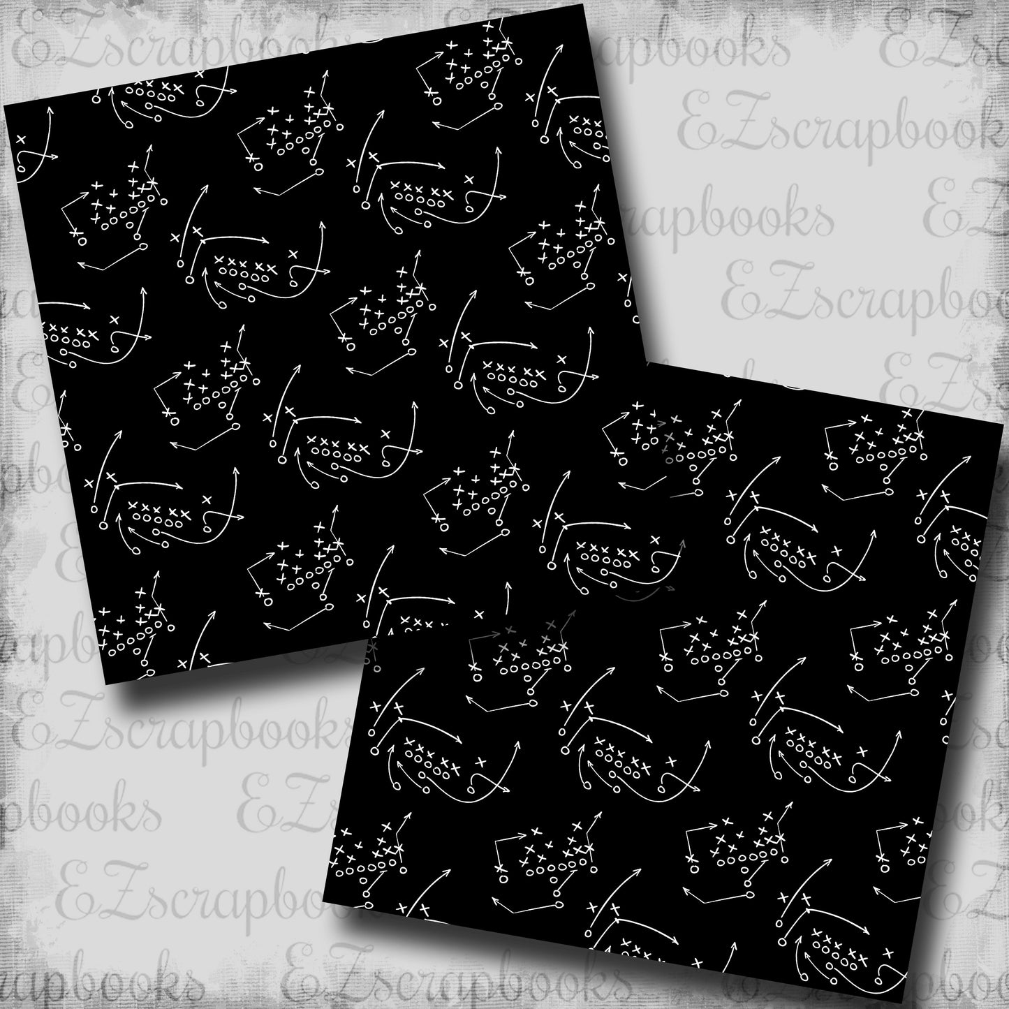 Football Plays - Scrapbook Papers - 25-589