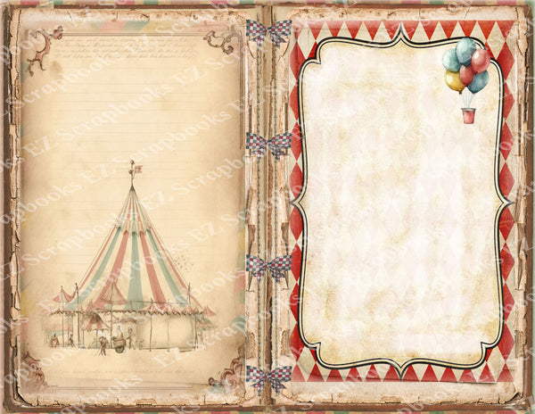 Gothic Circus Paper Journal Paper Pack - 7033 – EZscrapbooks