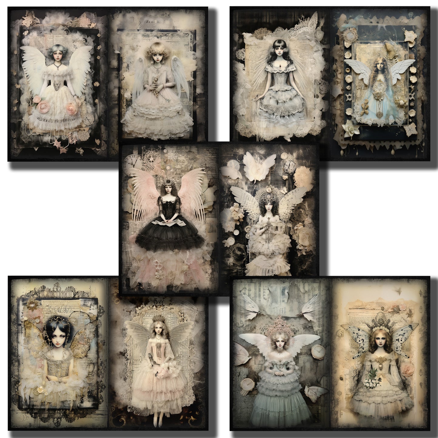 Gothic Angel Journal Pages - 23-7321