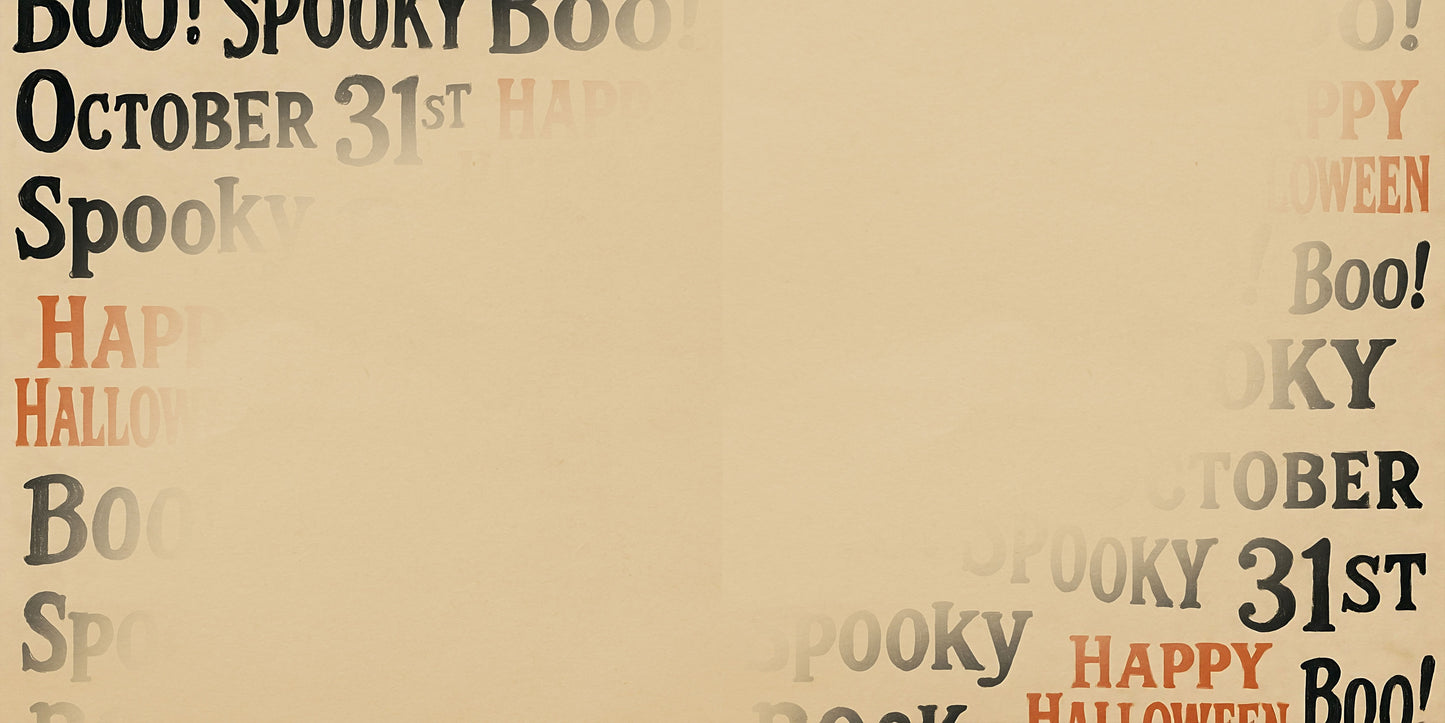 Retro Halloween NPM - Set of 5 Double Page Scrapbook Layouts - 25-1080