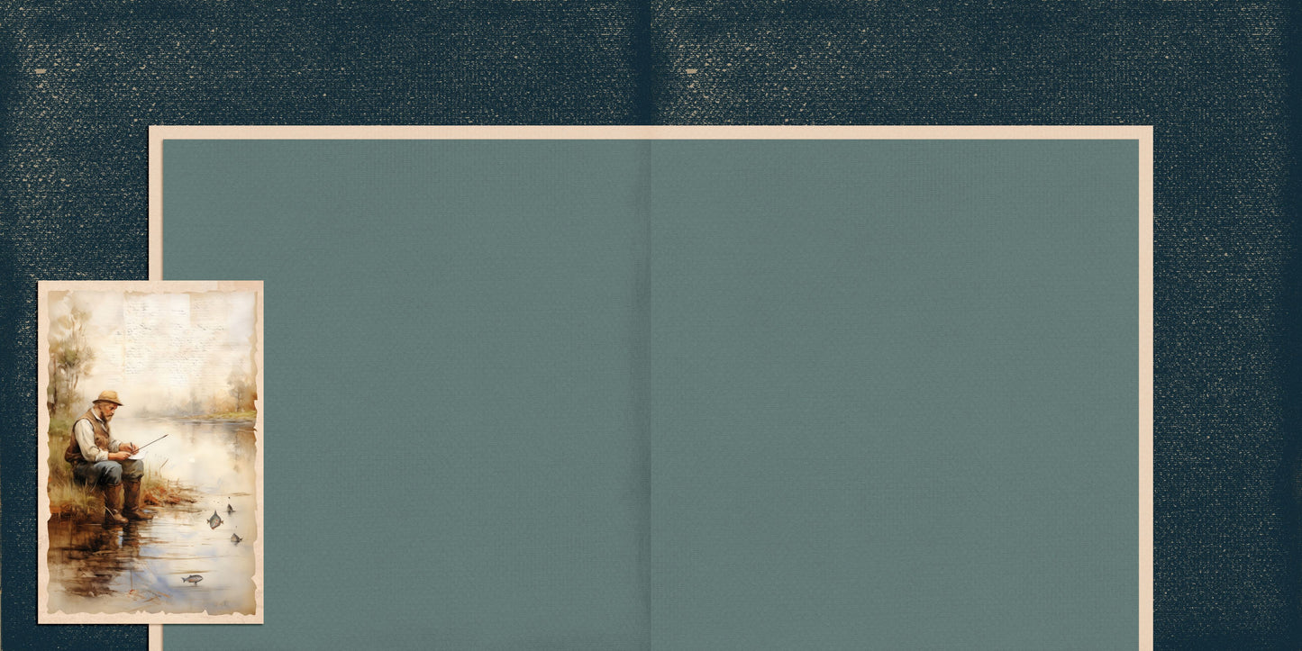 Fish Tales NPM - Set of 5 Double Page Layouts - 1940