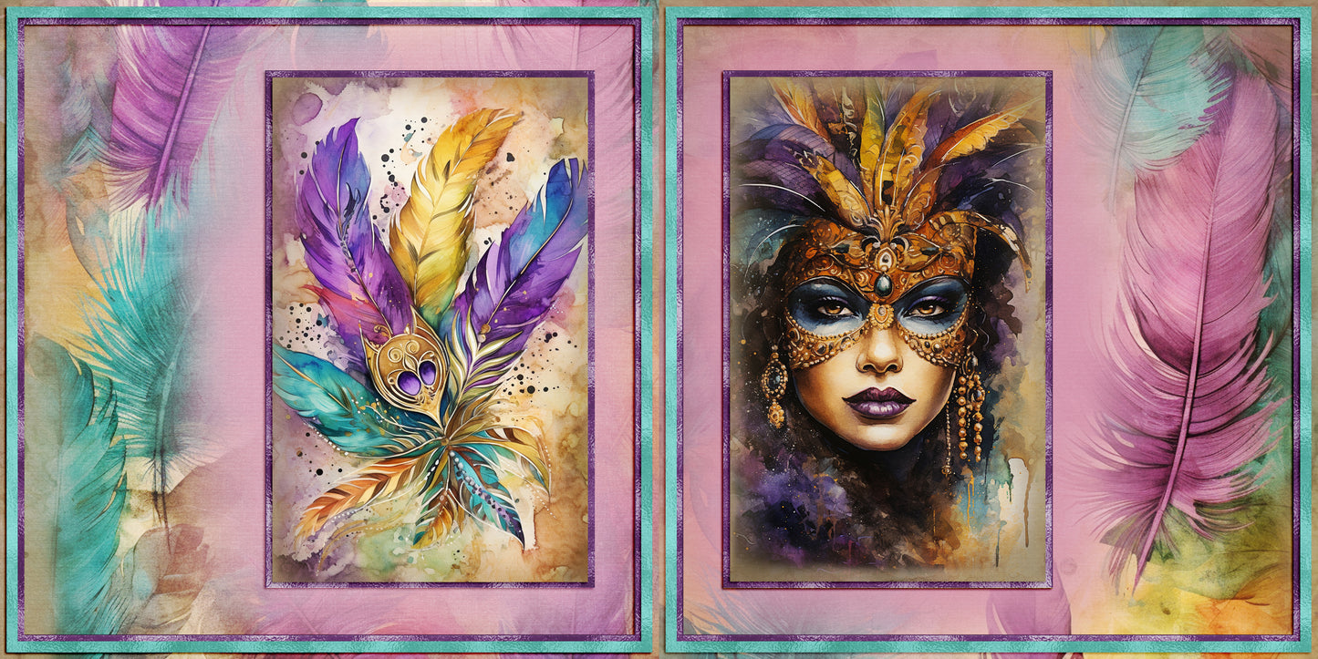 Mardi Gras Feathers NPM - 24-133