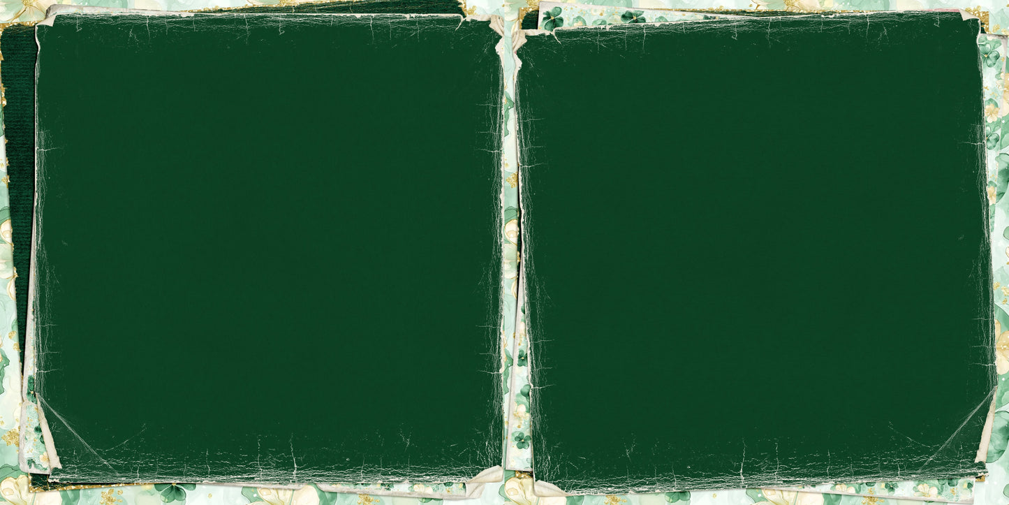 Shamrock Party EZ Background Pages - Digital Bundle - 10 Digital Scrapbook Pages - INSTANT DOWNLOAD