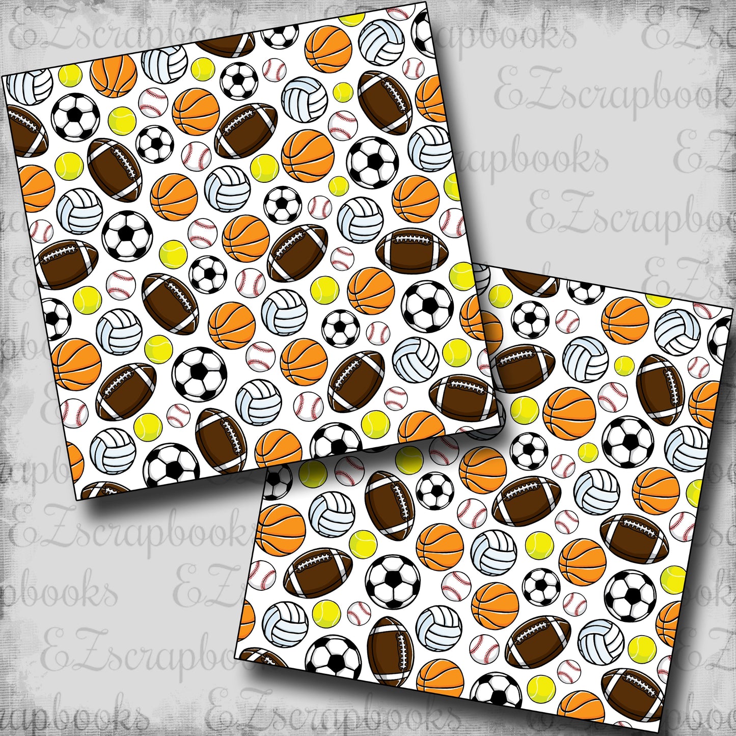 Sports Balls Large - Scrapbook Papers - 25-593