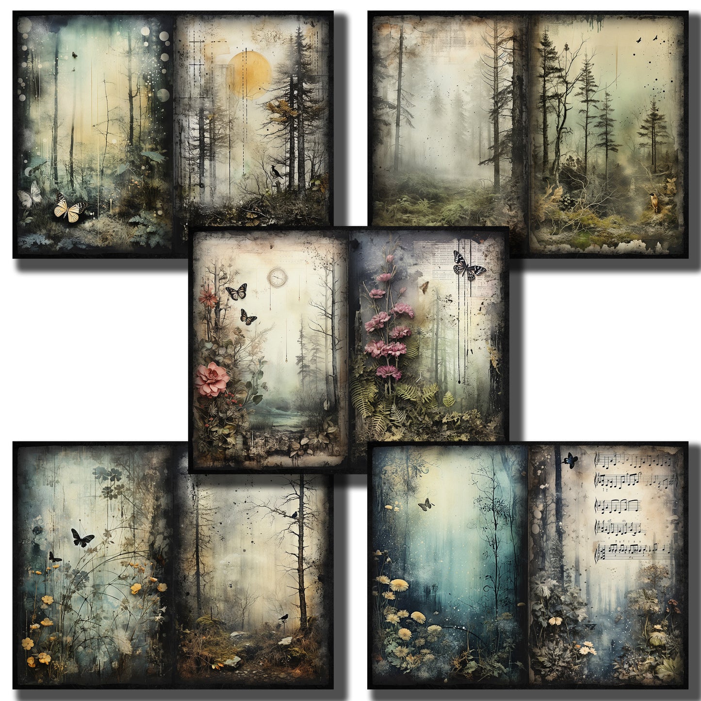 Fantasy Forest Dark Journal Pages - 23-7337