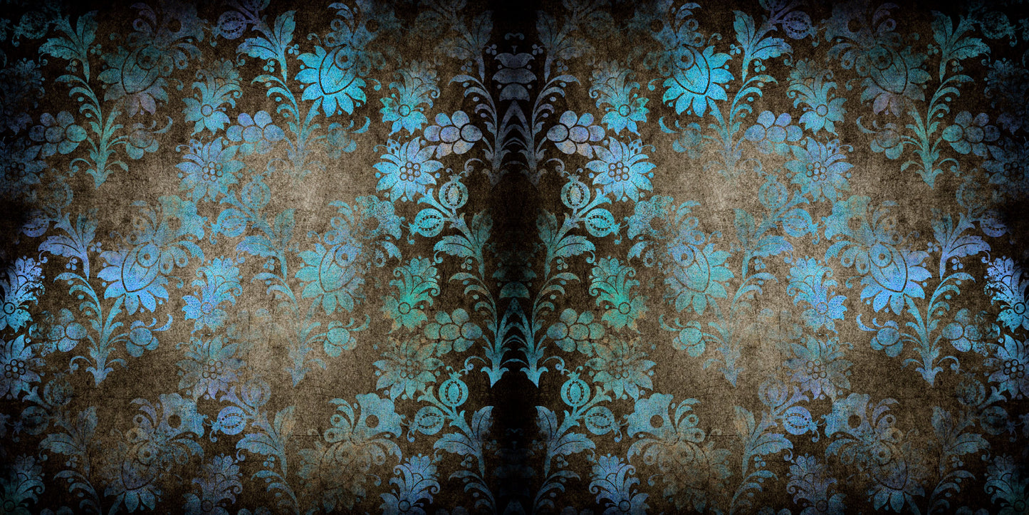 Grunge Damask 1 - Set of 5 Double Page Layouts - 1750