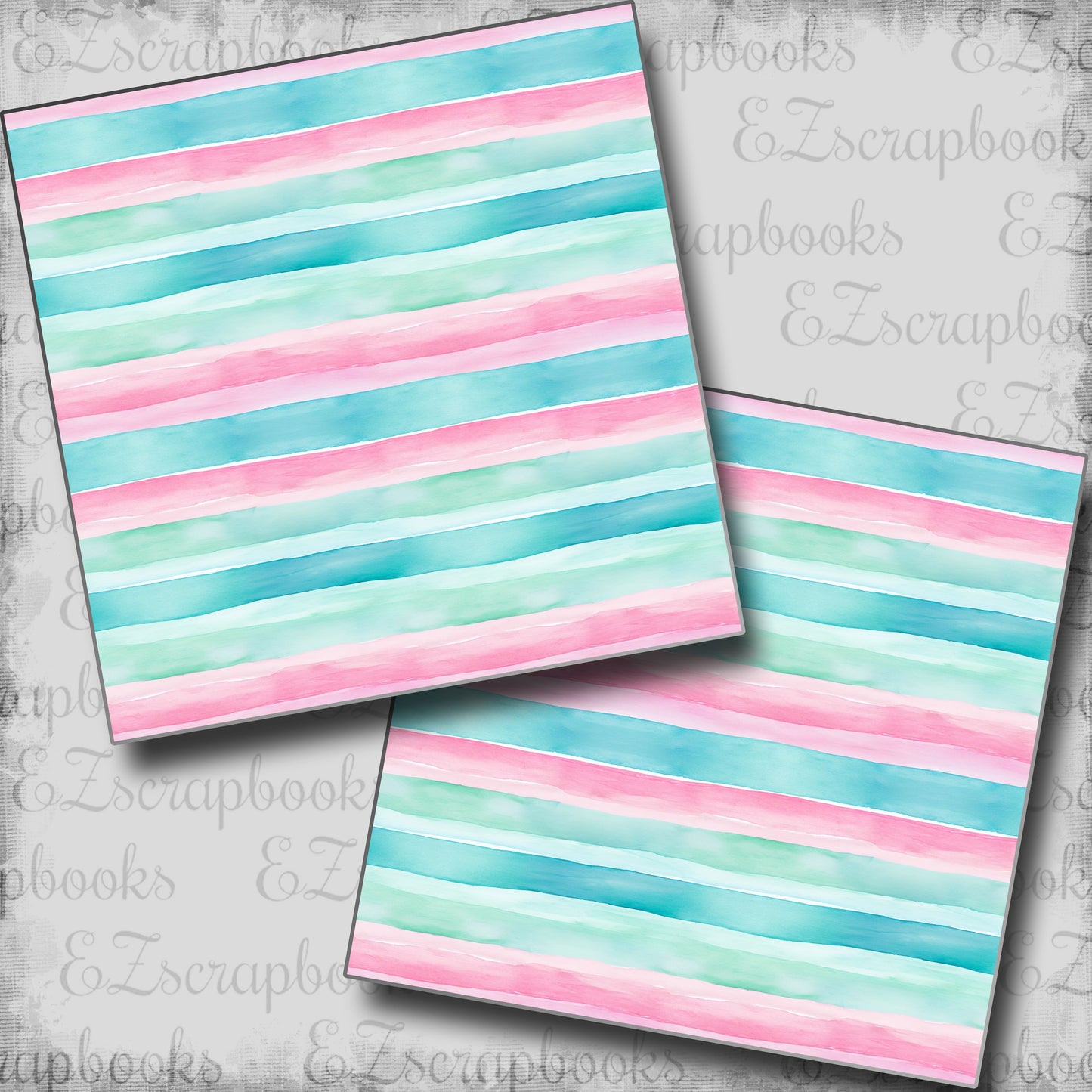 Pastel Travel Stripes - Scrapbook Papers - 24-375