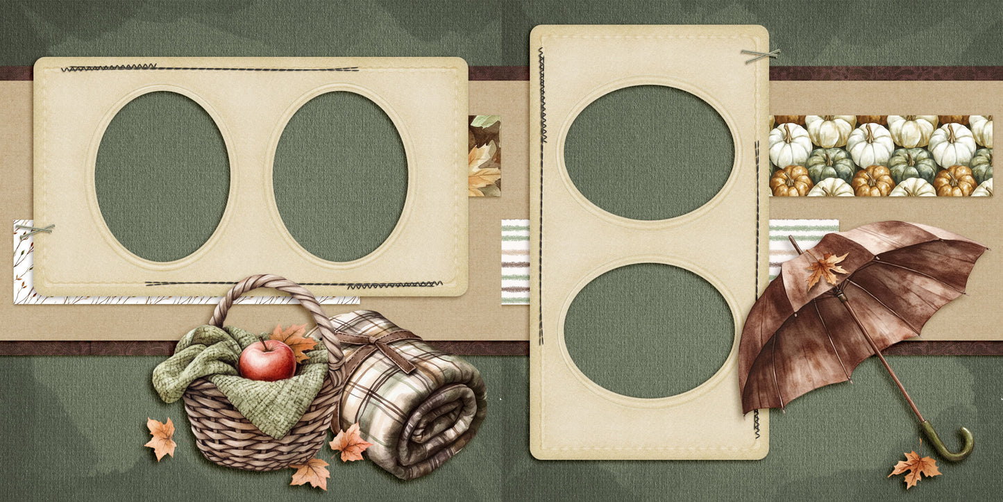 Autumn Gallery Blanket - Scrapbook Layout - 25-814