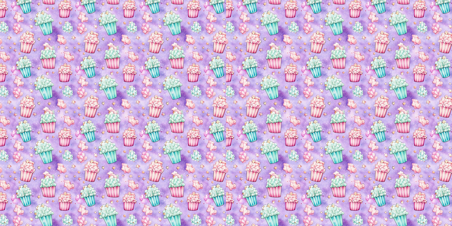 Pajama Party Popcorn Purple - Scrapbook Papers - 24-183