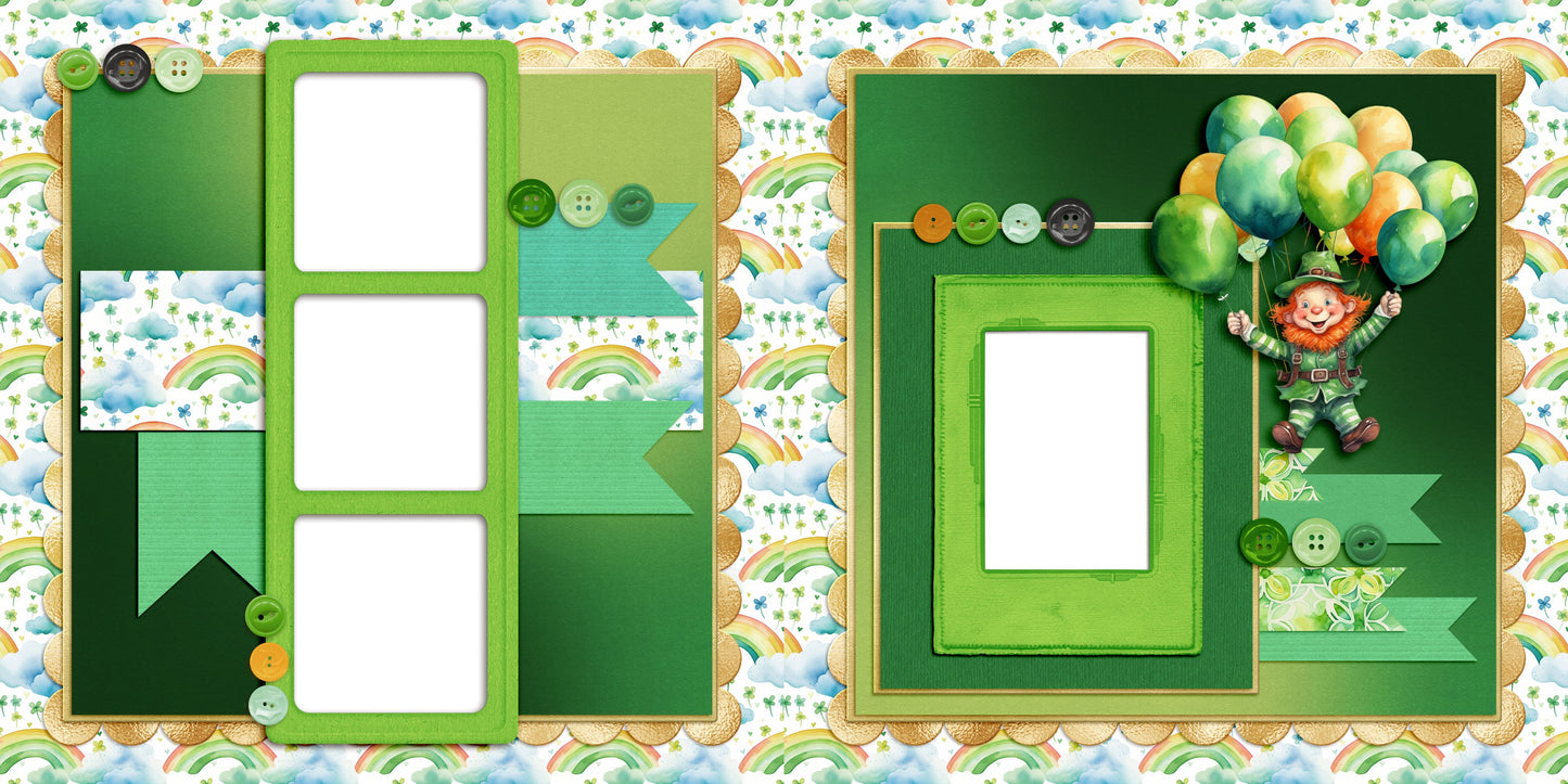 Leprechaun Boy - EZ Digital Scrapbook Pages - INSTANT DOWNLOAD
