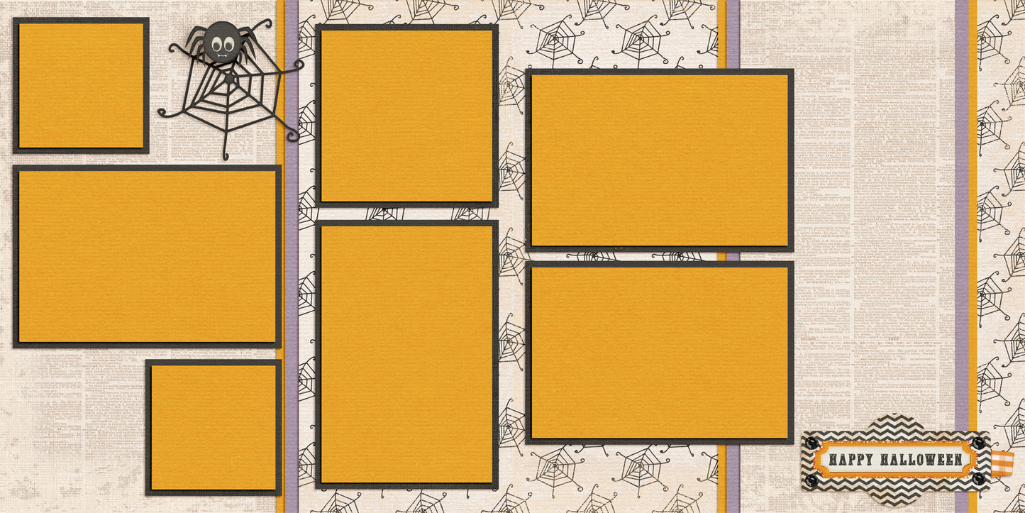 Halloween Happenings - Set of 5 Double Page Layouts - 1626
