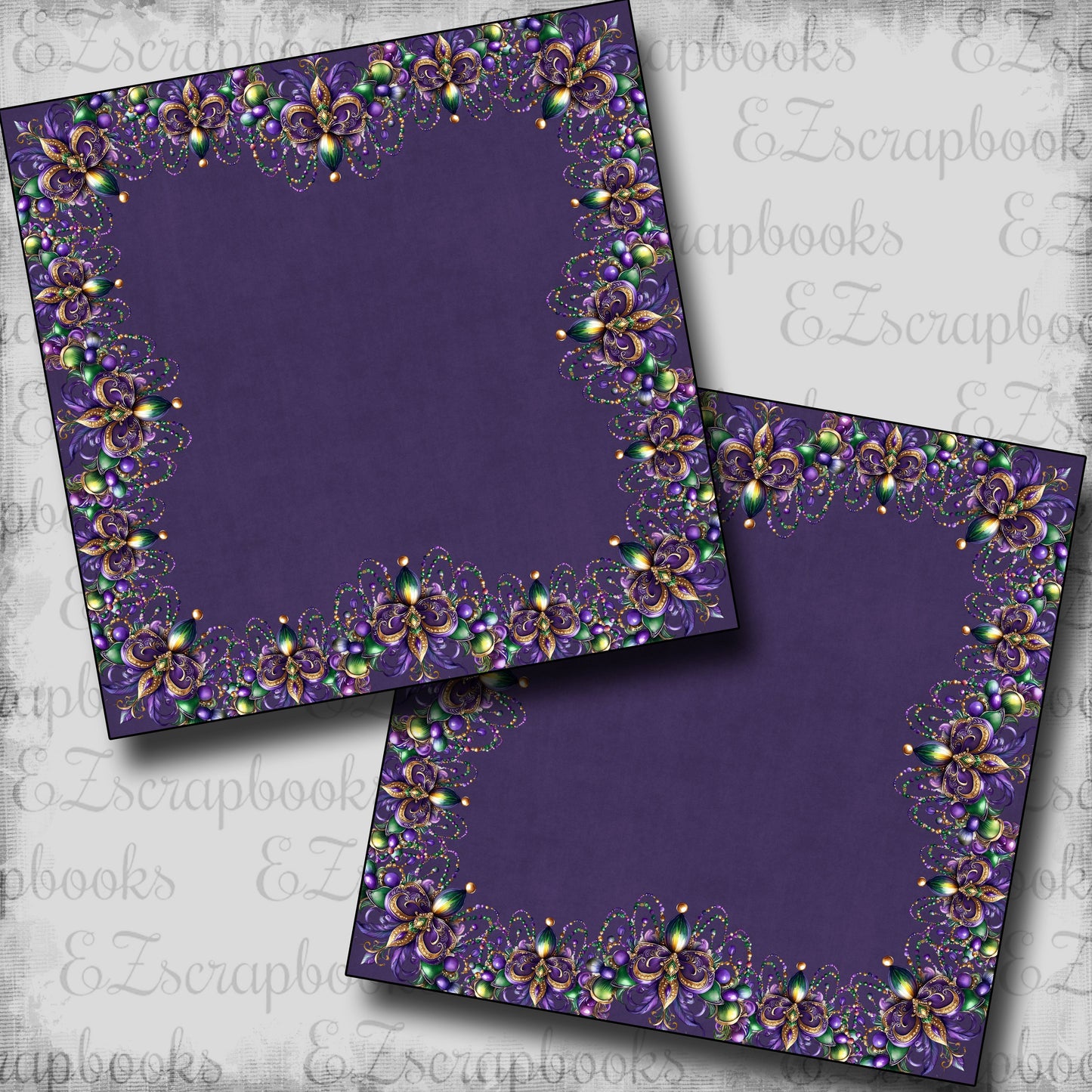 Mardi Gras Border - Scrapbook Papers - 24-210