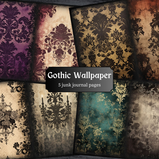 Gothic Wallpaper Journal Pages - 23-7256