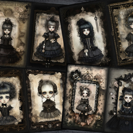 Gothic Dolls Dark Border Journal Pages - 23-7255
