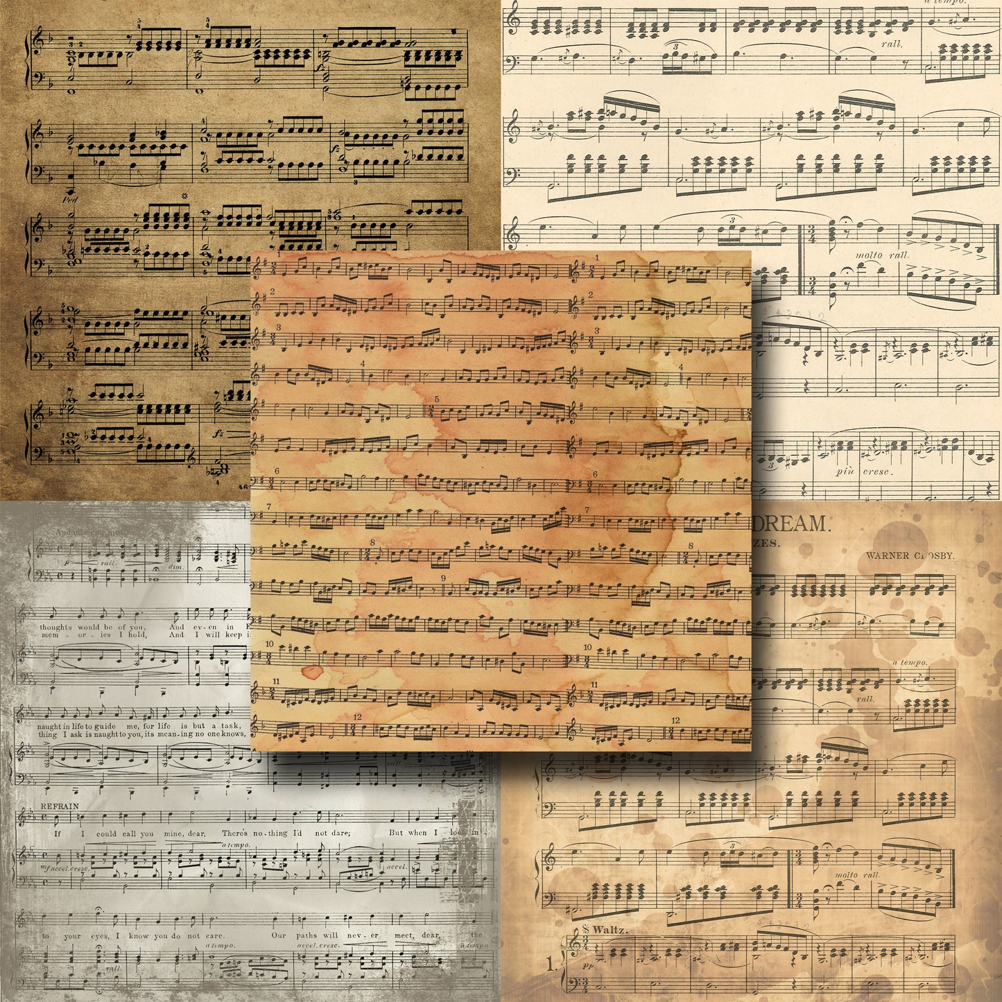 Antique Music - Paper Pack - 8434