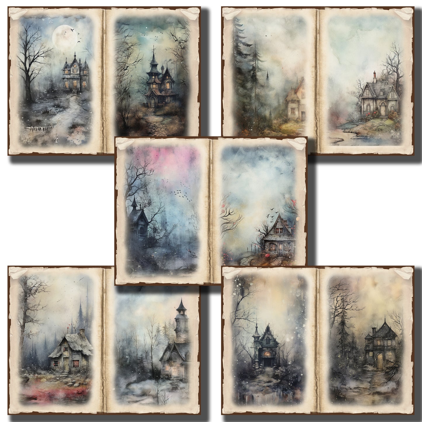 Forest Fairytale House Journal Pages - 23-7330