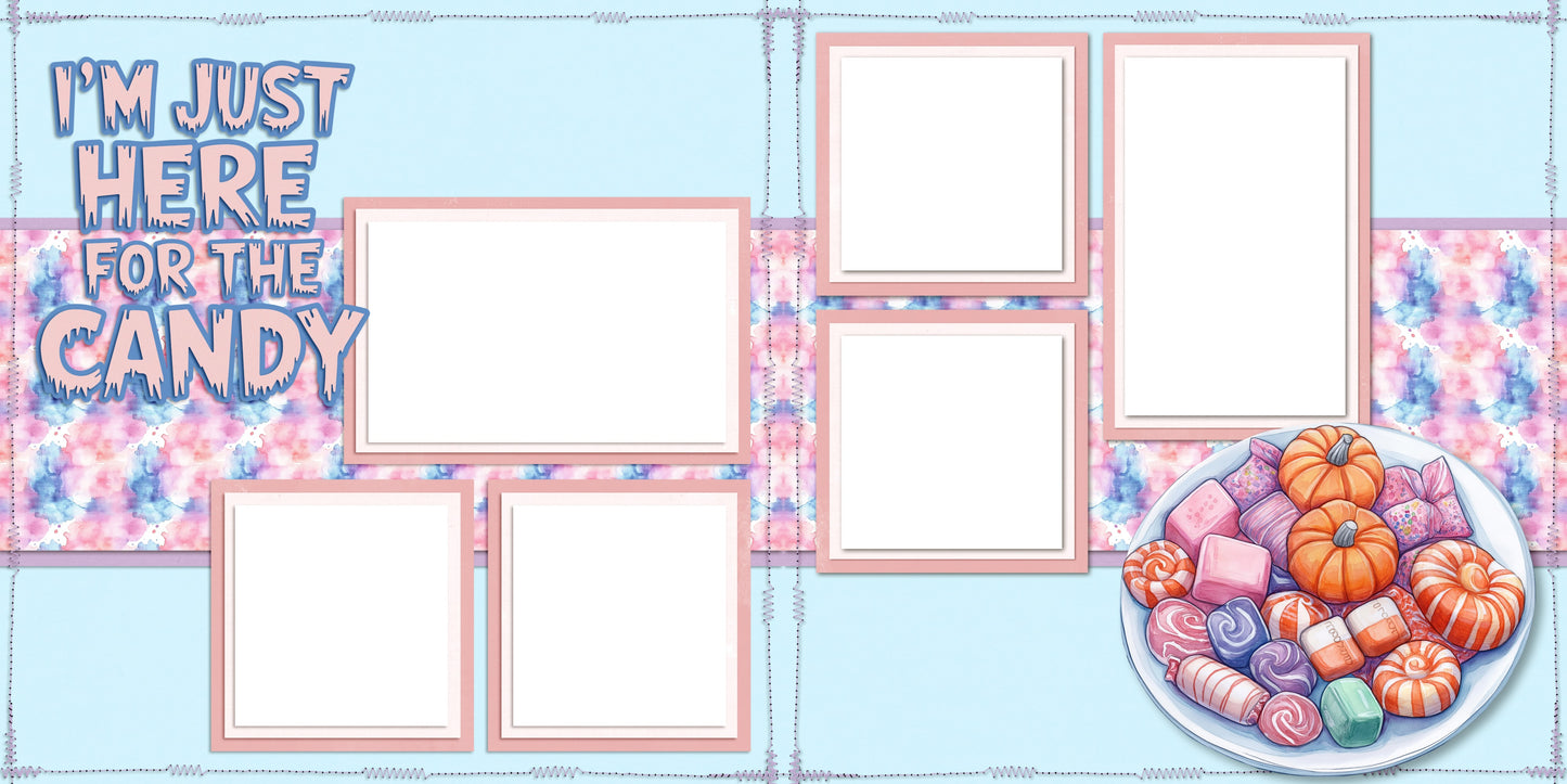 Spooky Movie Night EZ Quick Pages - Digital Bundle - 10 Digital Scrapbook Pages - INSTANT DOWNLOAD