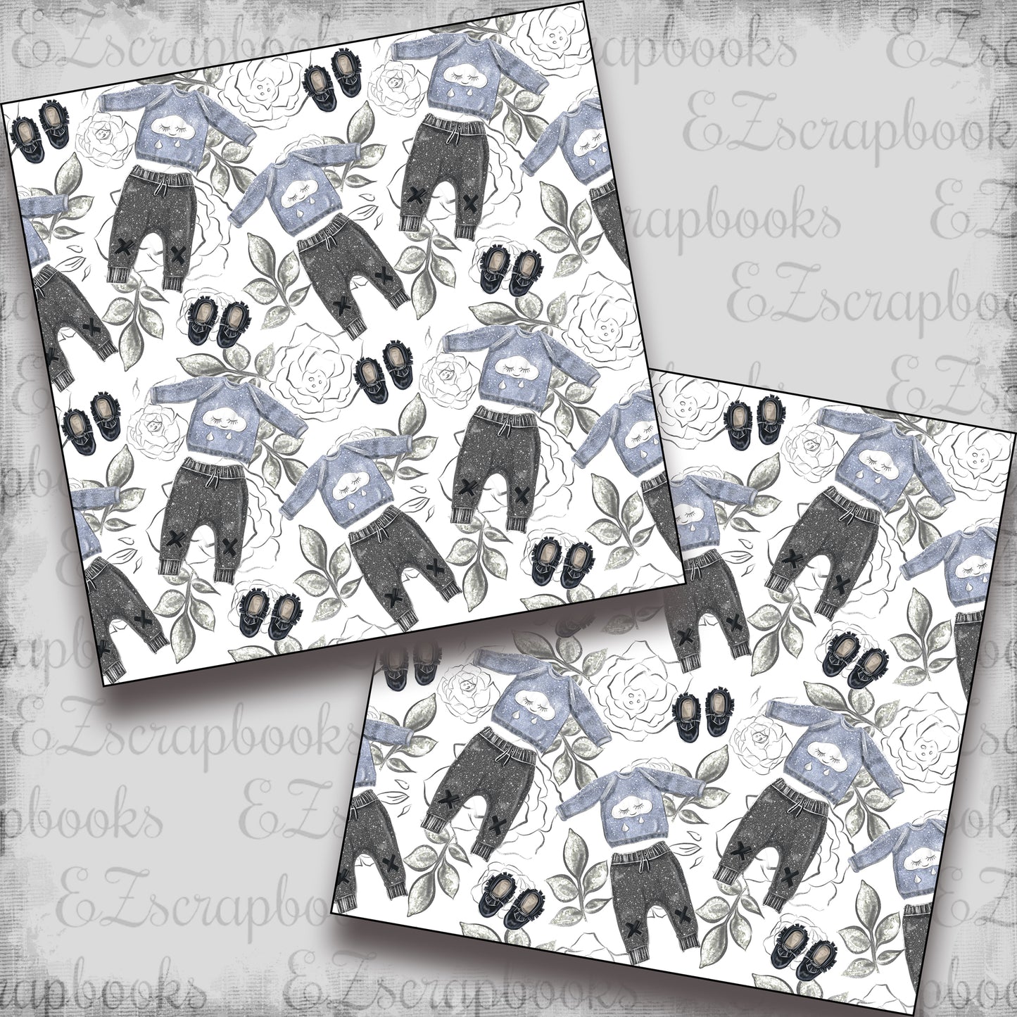 Mama to Be Boy - Clothes - Scrapbook Papers - 23-248