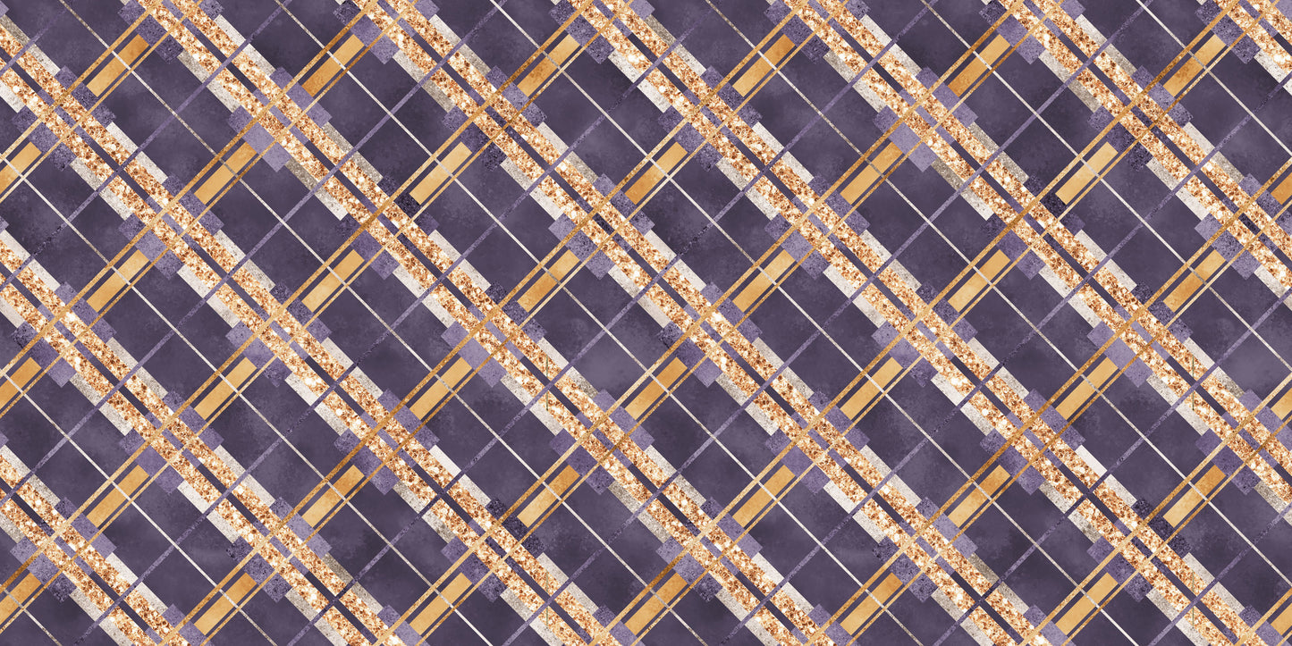 Pumpkins in Purple - Plaid - Papers - 23-311