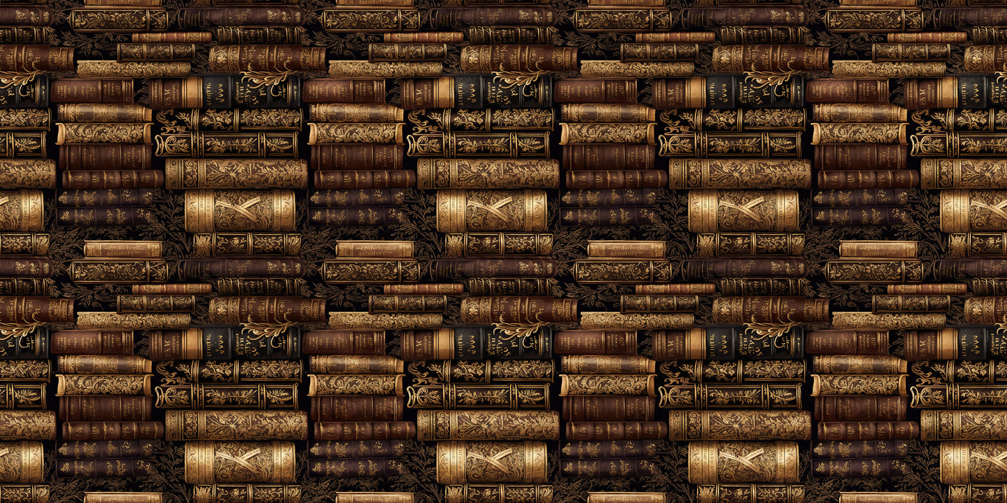 Fantasy Books Brown & Gold - Papers - 23-467