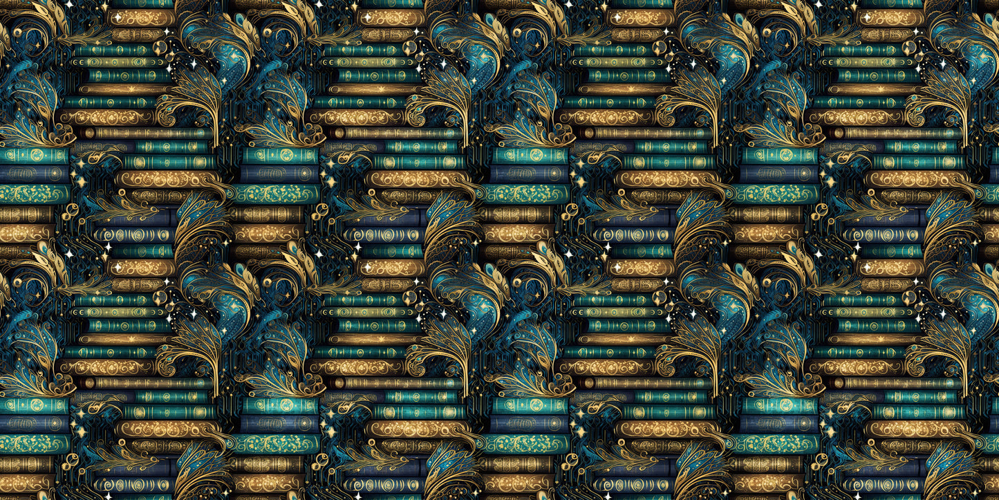 Fantasy Books Teal Swirl - Papers - 23-470