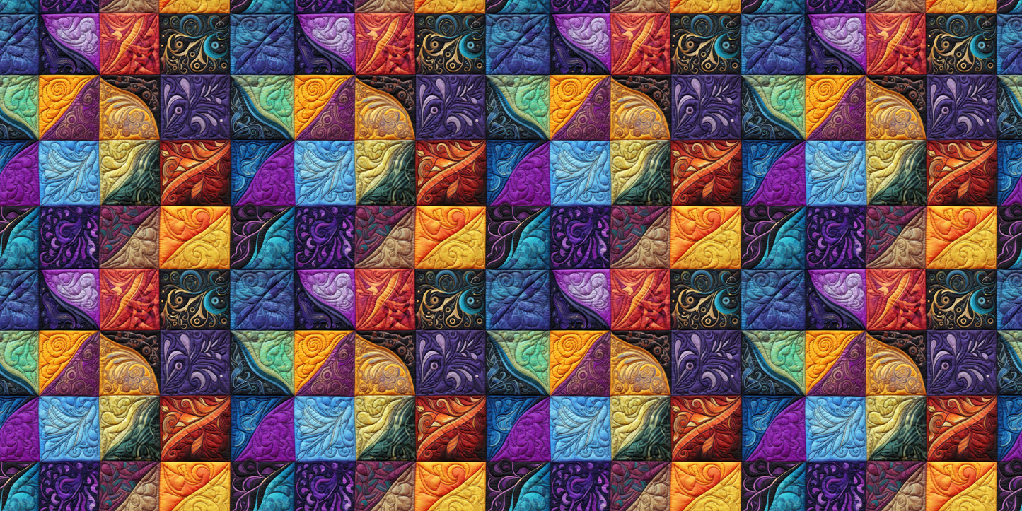Purple Curves Quilt - Papers - 23-731