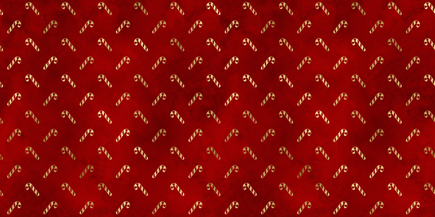 Golden Christmas Red Candy Canes - Papers - 23-751