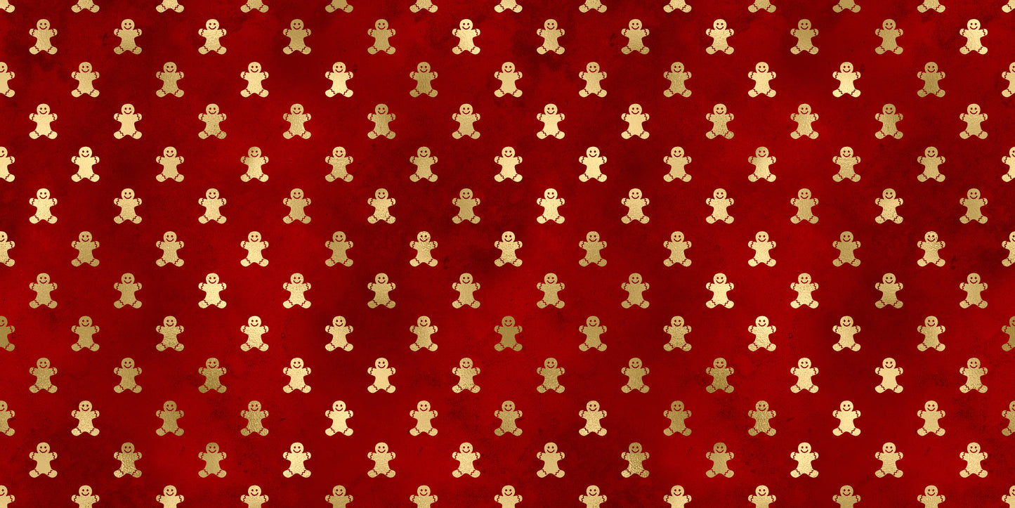 Golden Christmas Red Gingerbread - Papers - 23-753