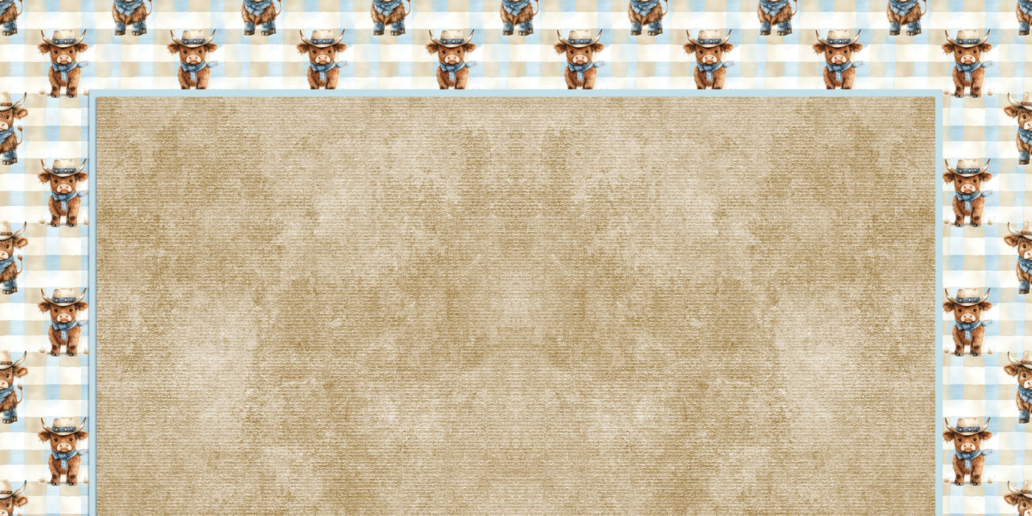 Blue Farm Cows NPM - Scrapbook Layout - 25-750