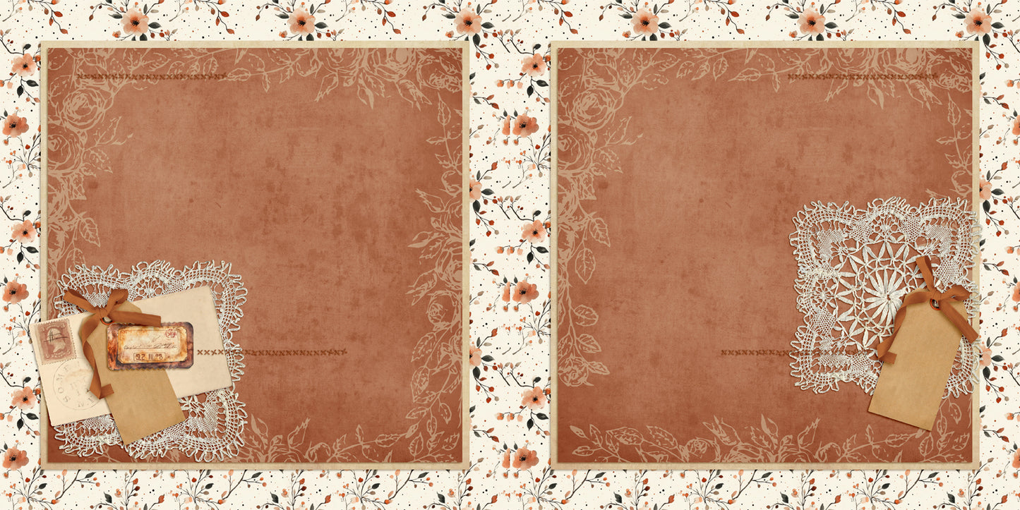 Vintage Letter & Tags NPM - Scrapbook Layout - 25-529