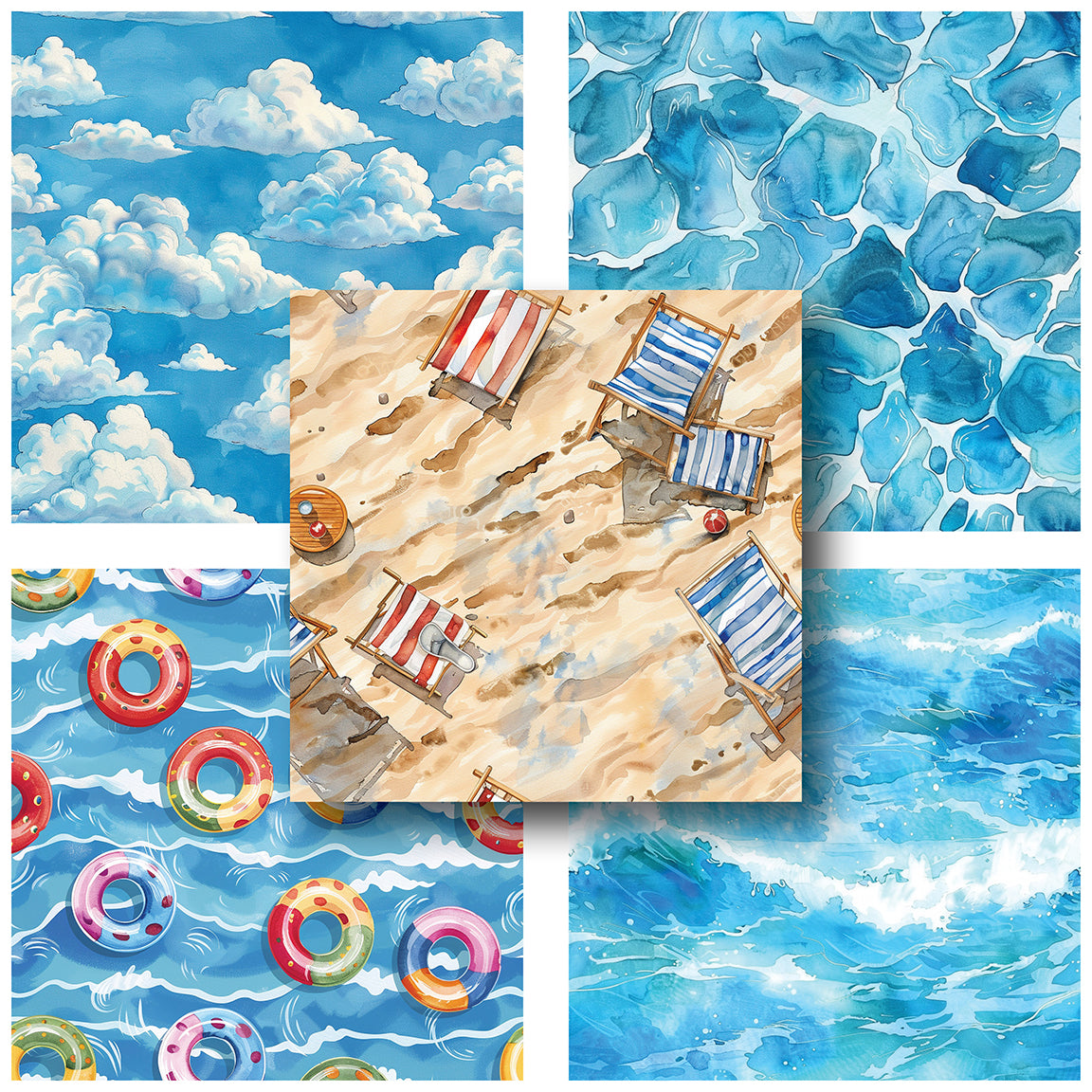 Summer Beach - 12X12 Scrapbook Paper Pack - 25-8195