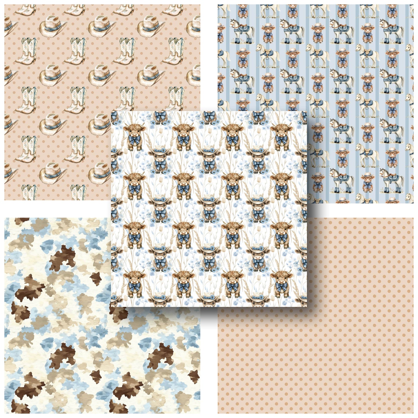 Blue Farm - 12X12 Scrapbook Paper Pack - 25-8198