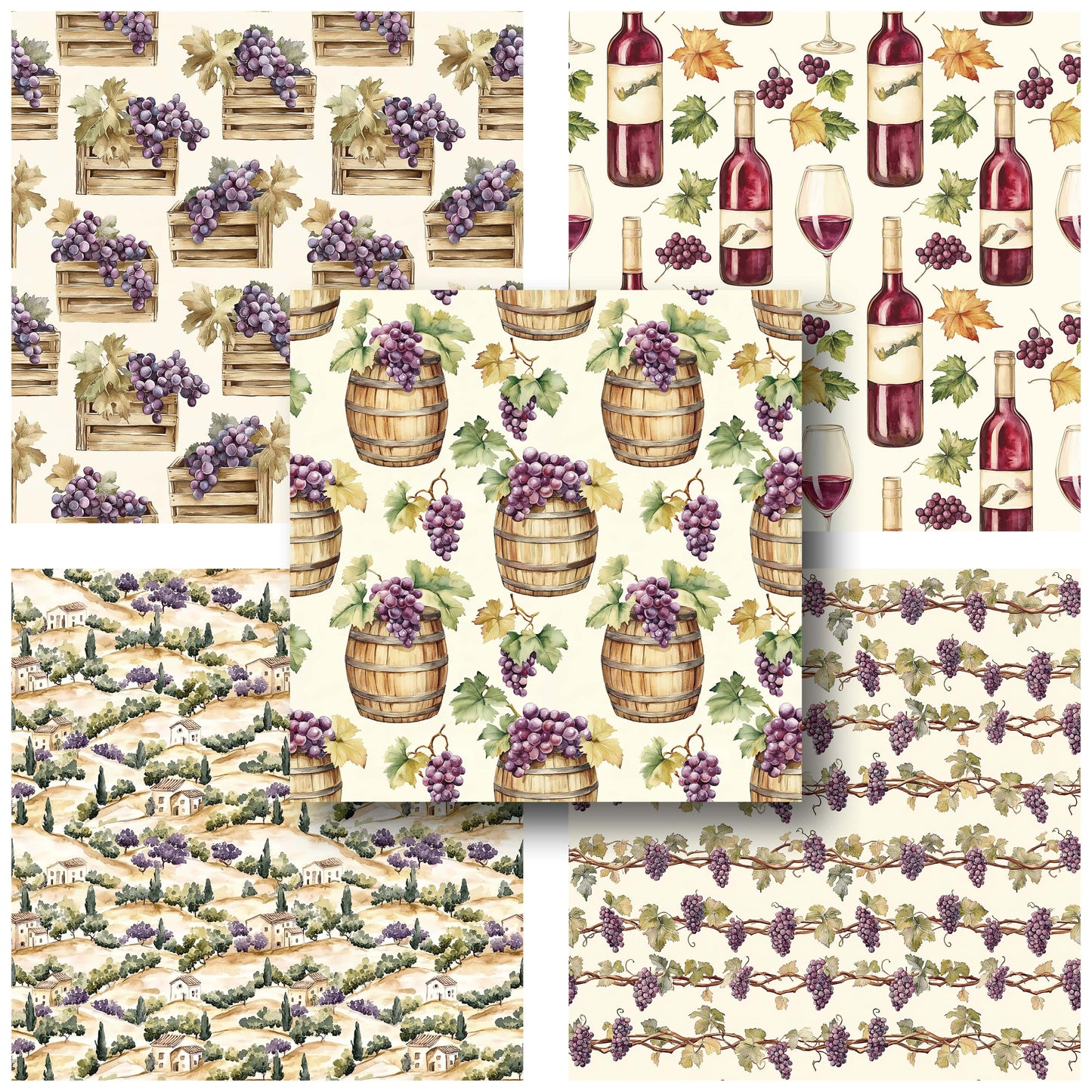 Autumn Vinyard - 12X12 Fall Scrapbook Paper Pack - 25-8230