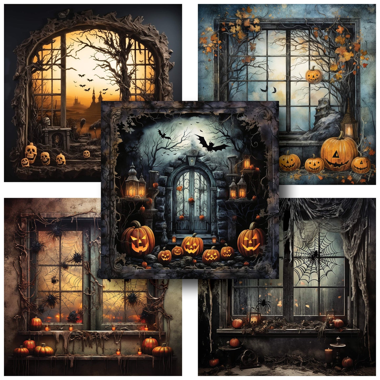 Halloween Windows - 12X12 Scrapbook Paper Pack - 25-8233