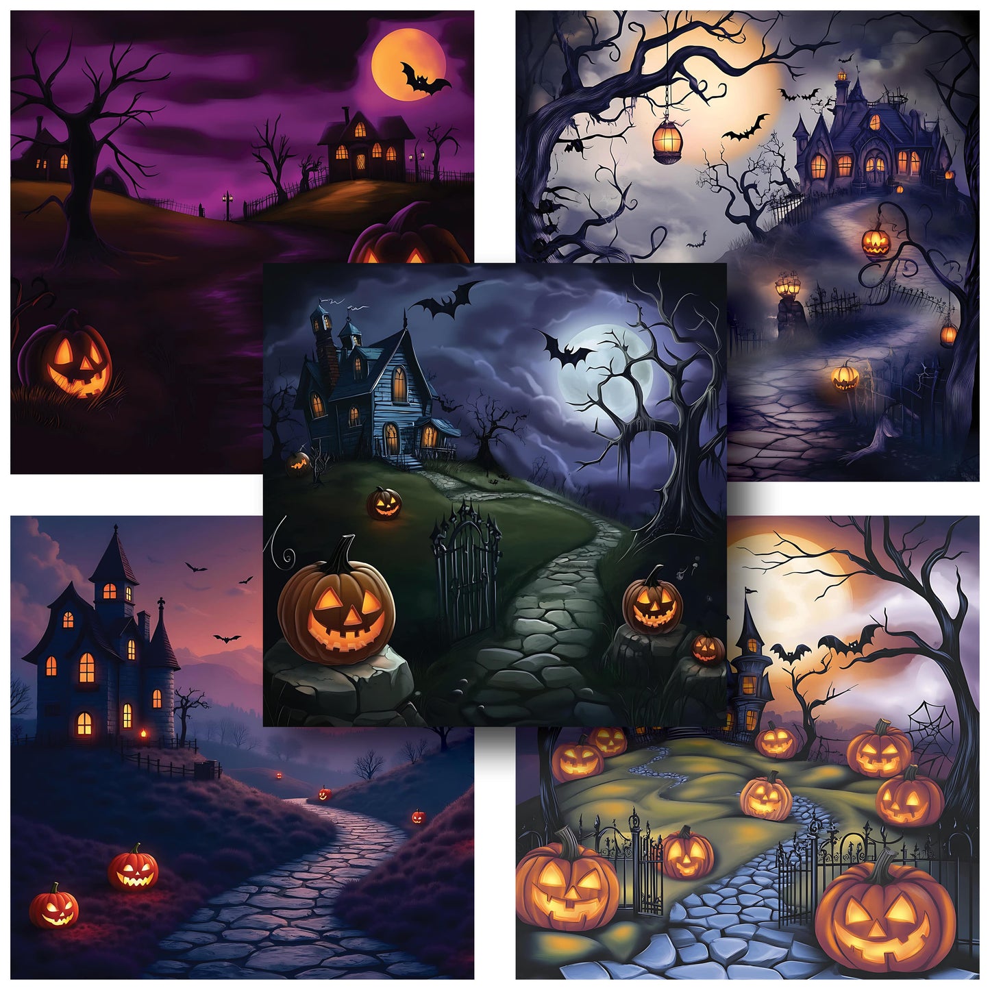 Spooky Scenes - 12X12 Halloween Scrapbook Paper Pack - 25-8267