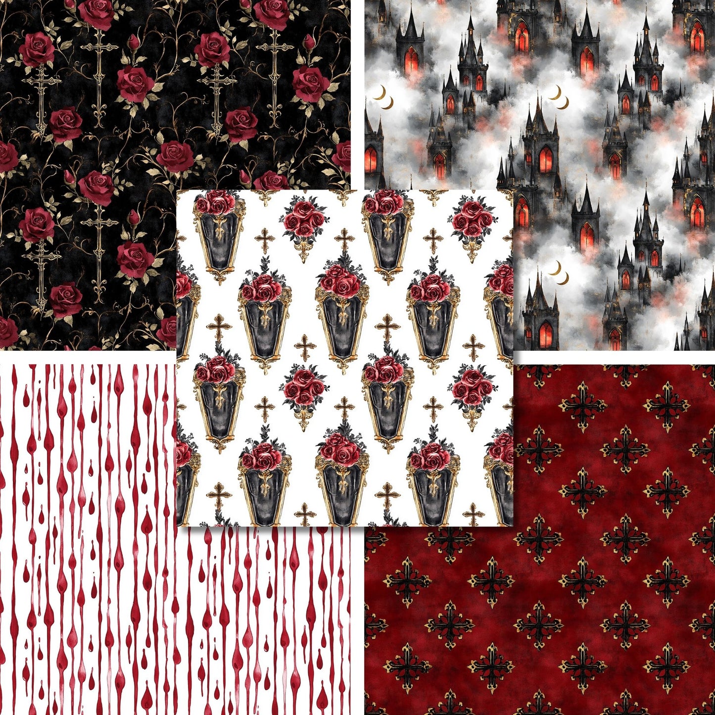 Gothic Halloween Nights - 12X12 Scrapbook Paper Pack - 25-8331