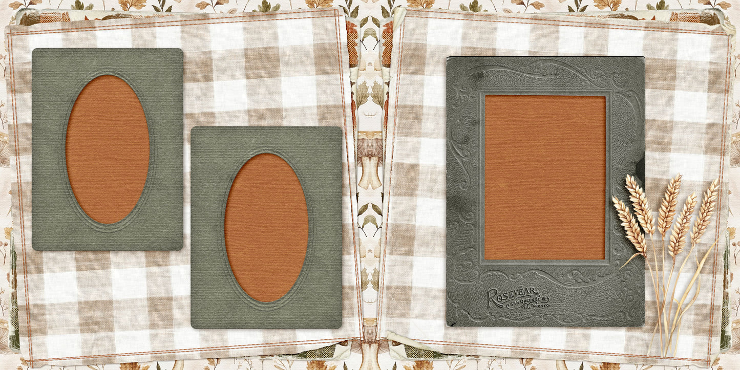 Grateful Wheat - Scrapbook Layout - 25-886