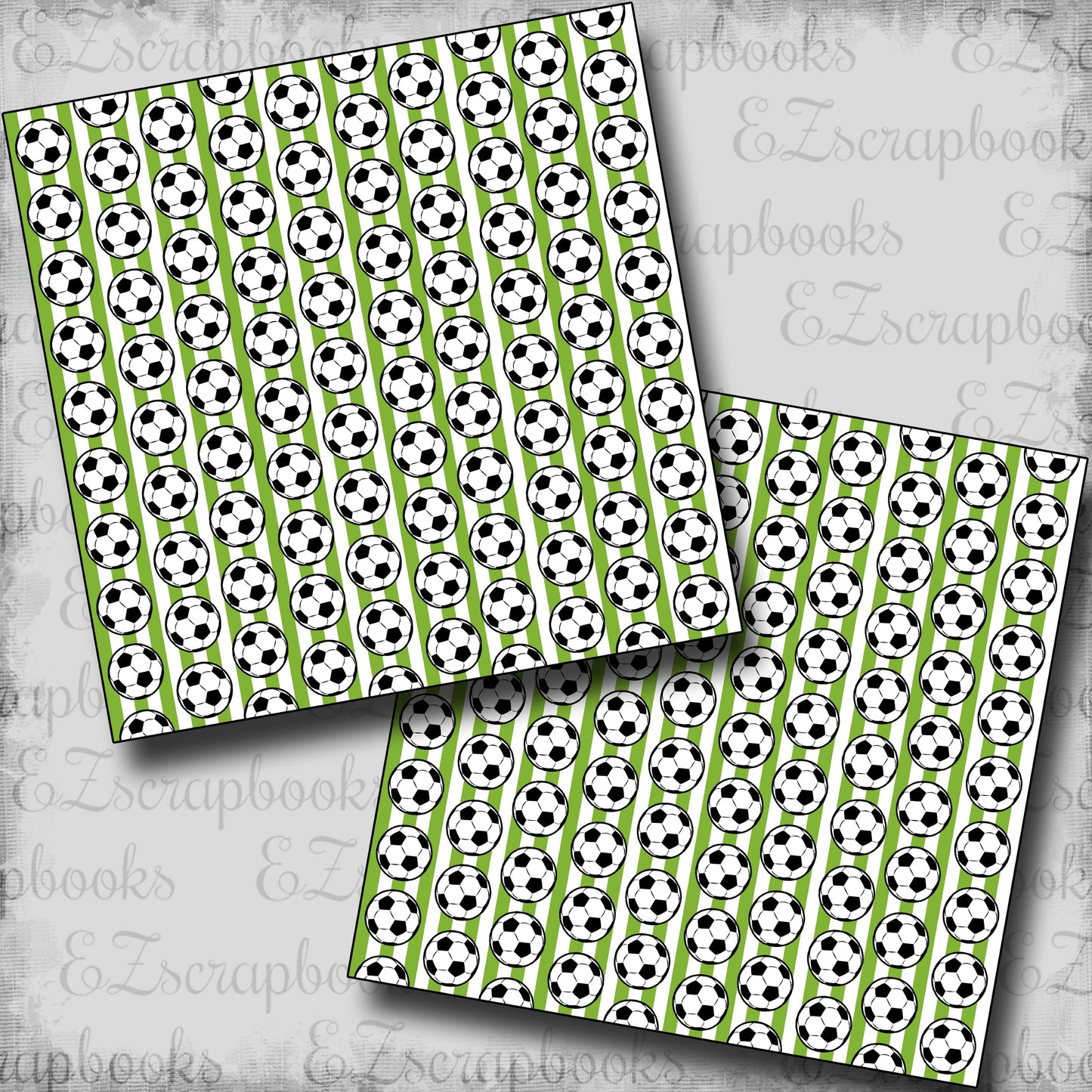 Soccer Stripes - Scrapbook Papers - 25-600