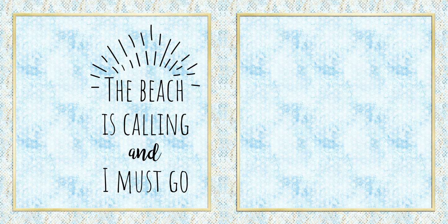 Sand & Sea EZ Background Pages - Digital Bundle - 10 Digital Scrapbook Pages - INSTANT DOWNLOAD