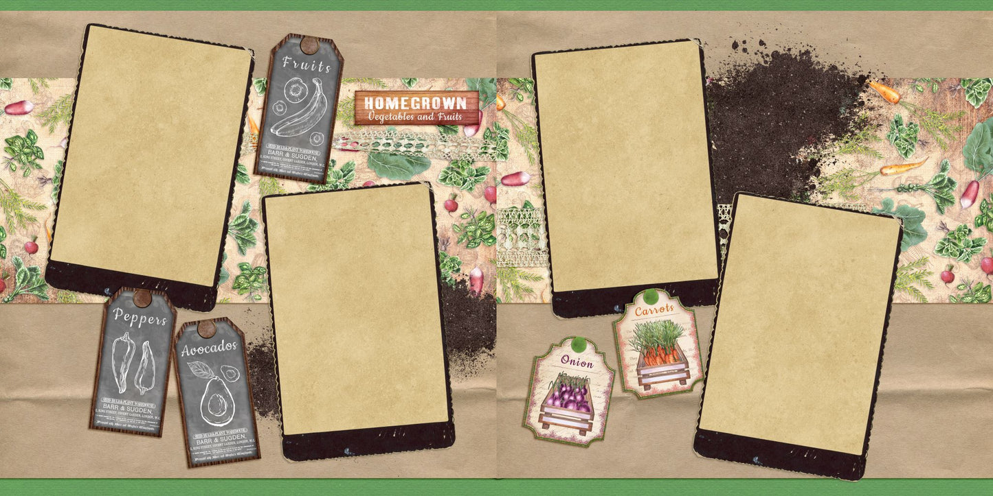 Farmer's Market - Set of 5 Double Page Layouts - 1690