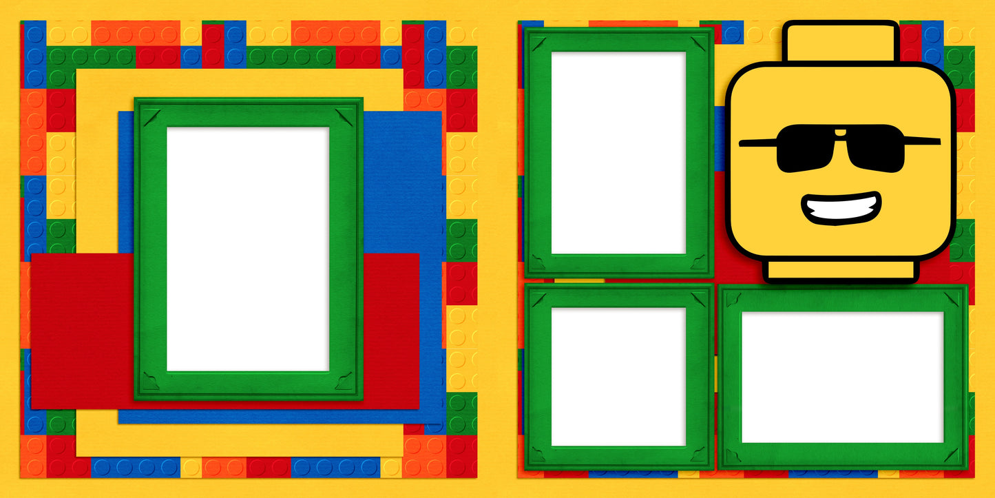 Block Head - Scrapbook Layout - 25-446