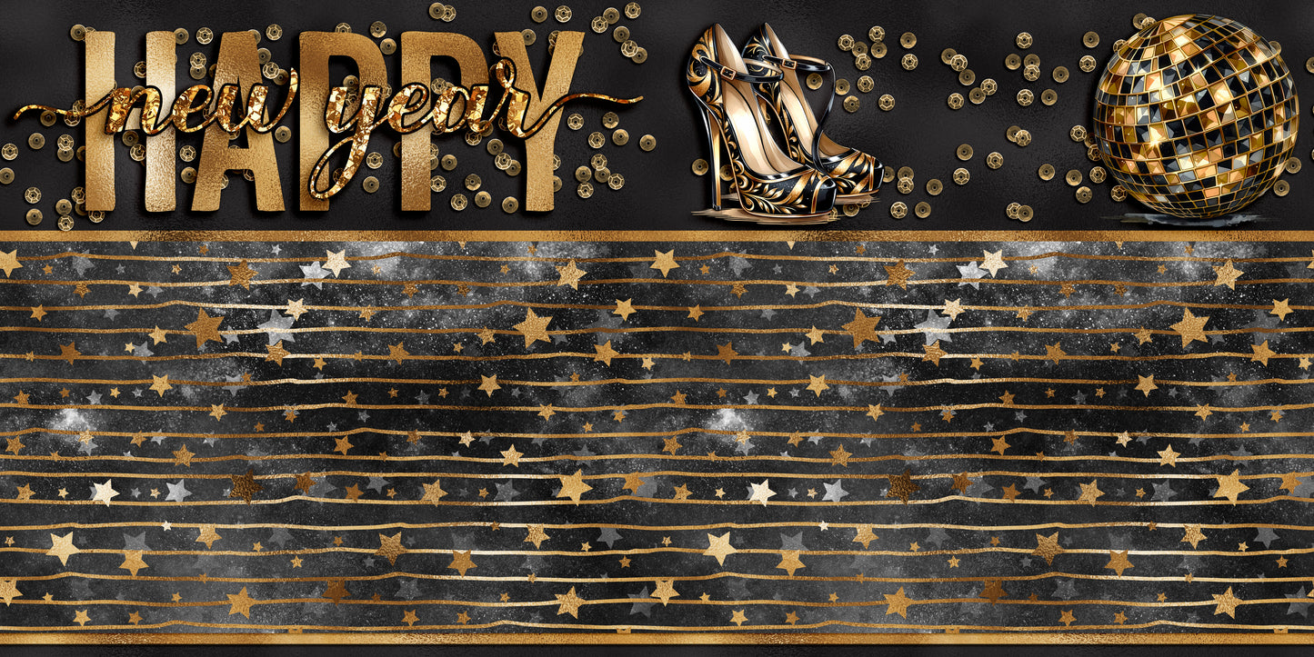 Black & Gold Happy New Year NPM - 23-947
