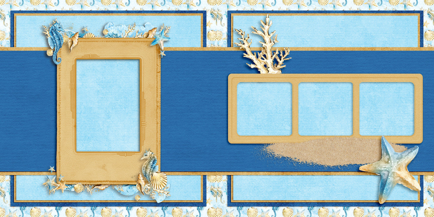 Sandy Starfish - Scrapbook Layout - 25-680