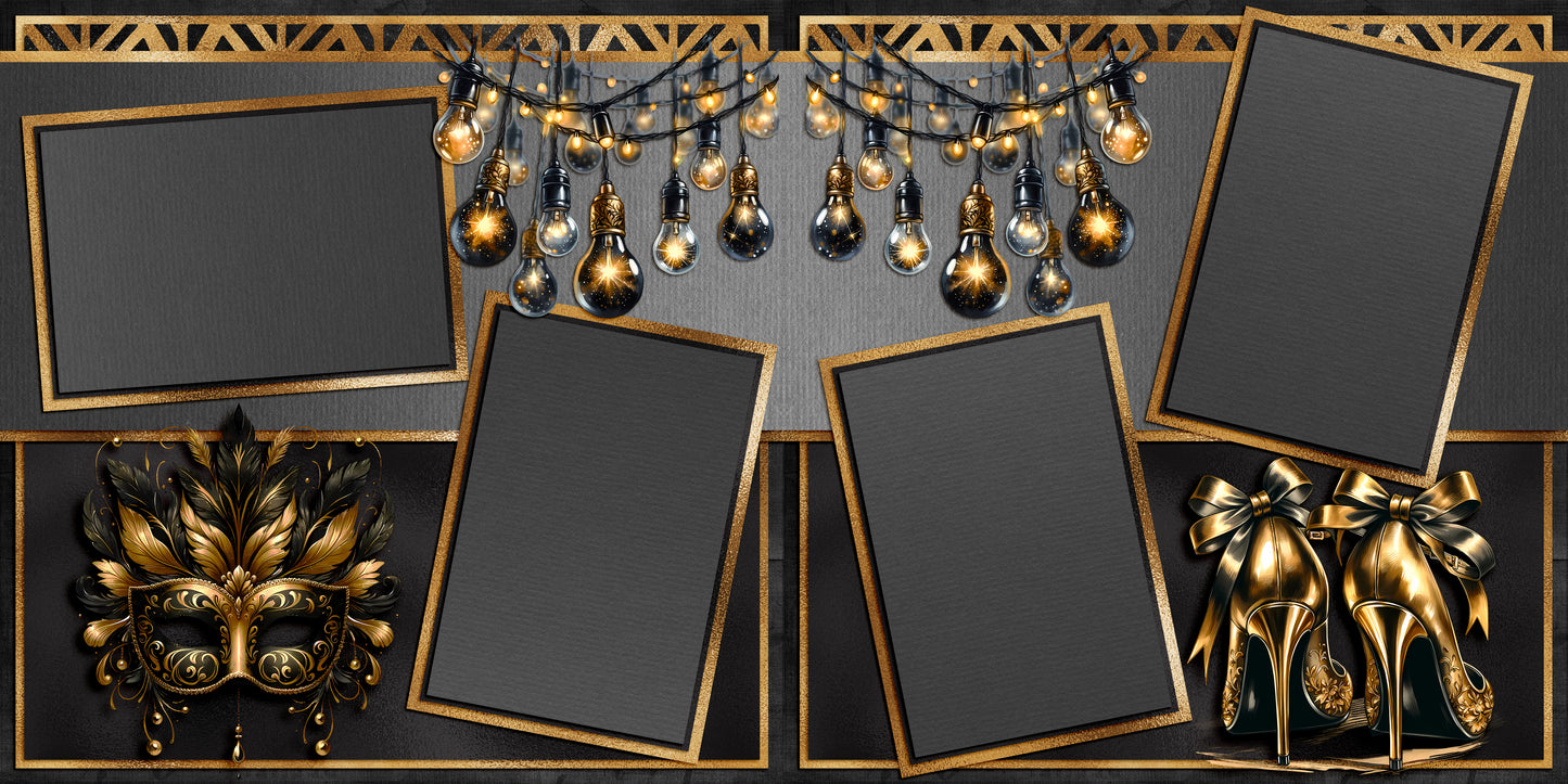 Black & Gold Heels - 23-948