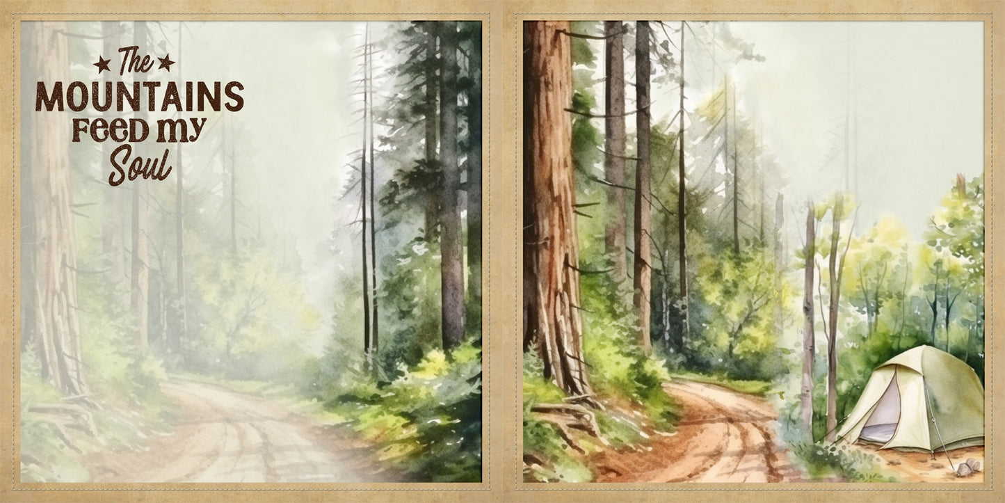 The Mountains NPM - Scrapbook Layout - 25-551