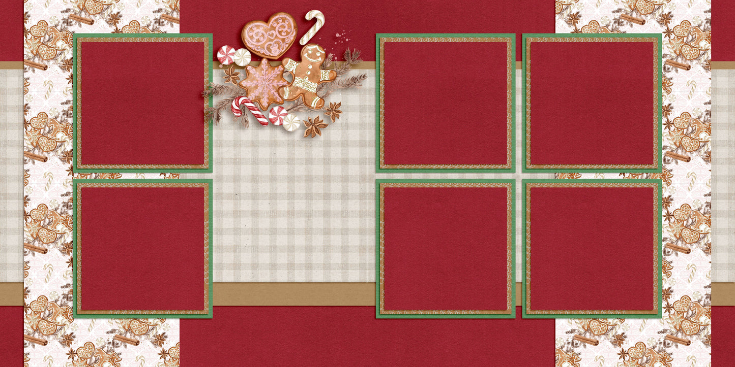 Christmas Kitchen - Set of 5 Double Page Layouts - 1640