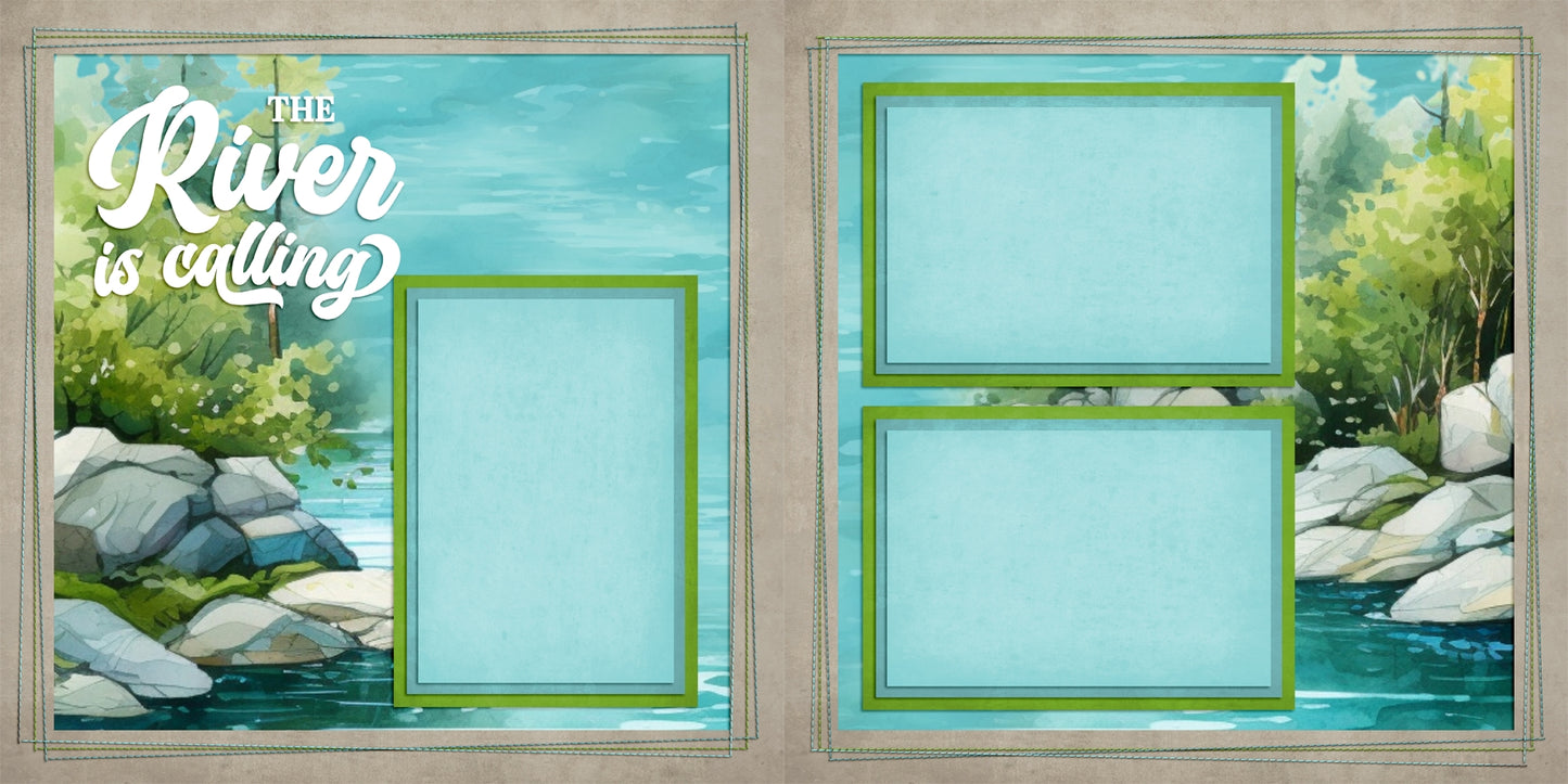 The River is Calling - Scrapbook Layout - 25-552