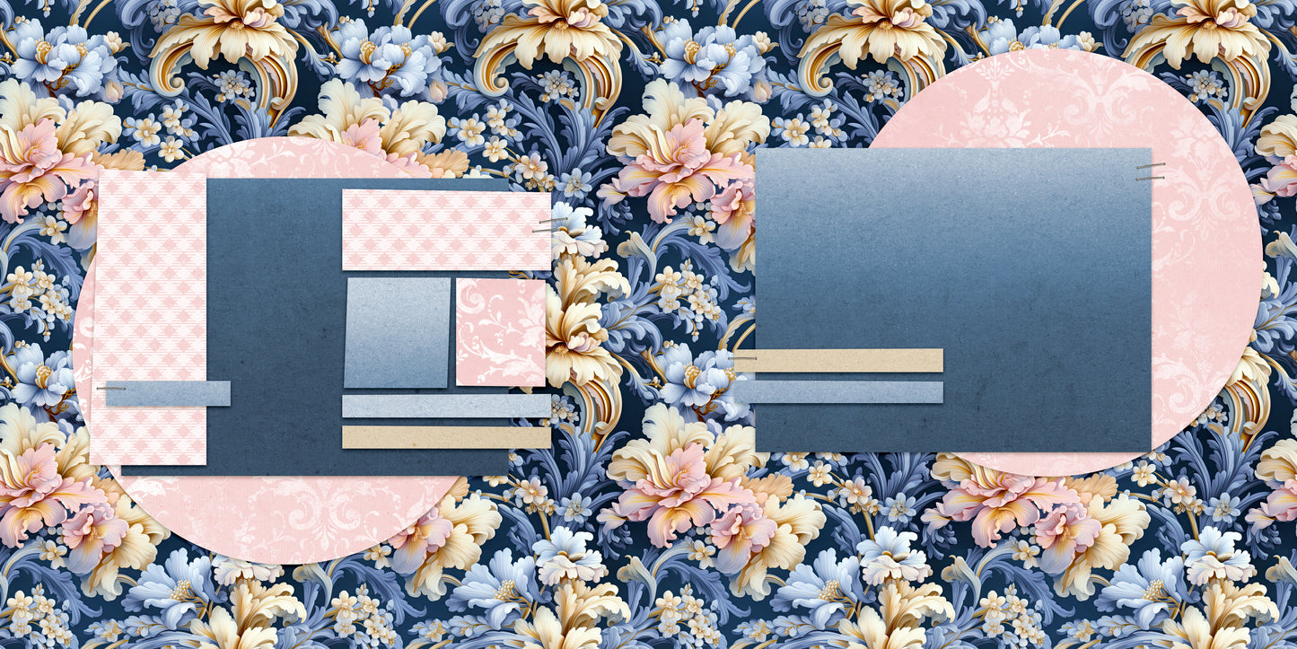 Rococo Palace EZ Background Pages - Digital Bundle - 10 Digital Scrapbook Pages - INSTANT DOWNLOAD