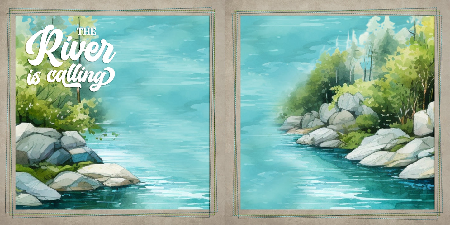 The River is Calling NPM - Scrapbook Layout - 25-553