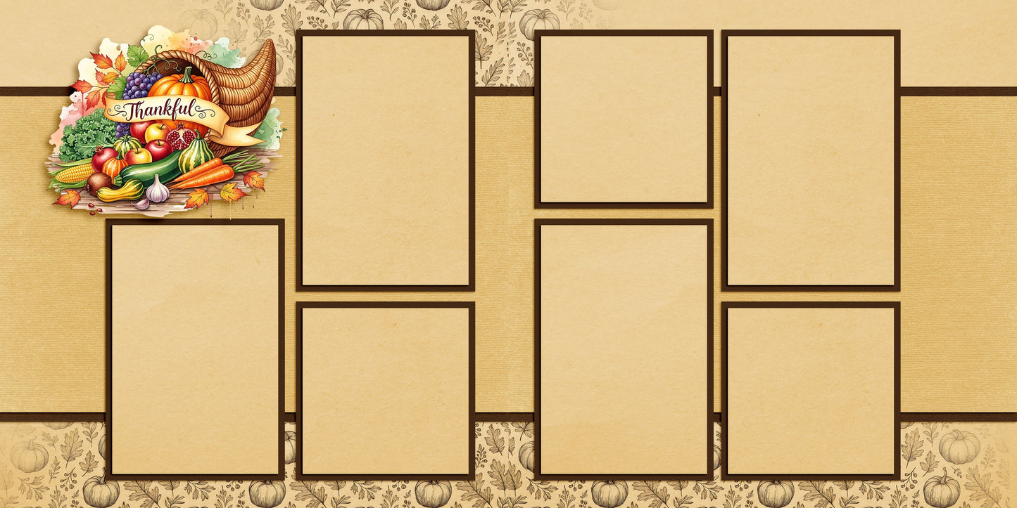 Give Thanks - Set of 5 Double Page Scrapbook Layouts - 25-1094